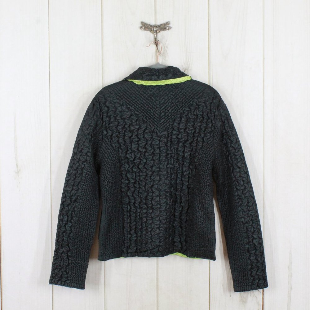 UBU Green Black Reversible Quilted Crinkle Packable Jacket Size XL - Picture 9 of 12